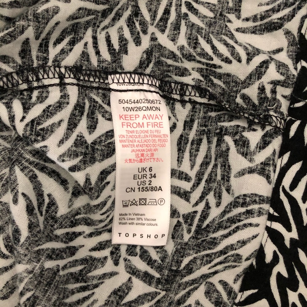 Topshop black & white strappy mini dress - Picture 6 of 6